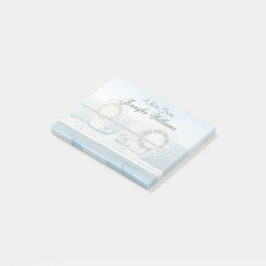 Rang van een cruiseschip post-it® notes (Schuin)