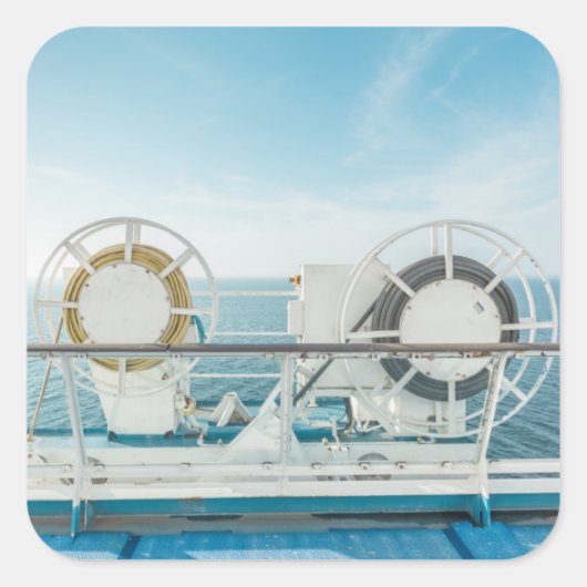 Rang van een cruiseschip vierkante sticker (Voorkant)