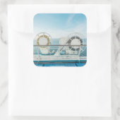 Rang van een cruiseschip vierkante sticker (Tas)
