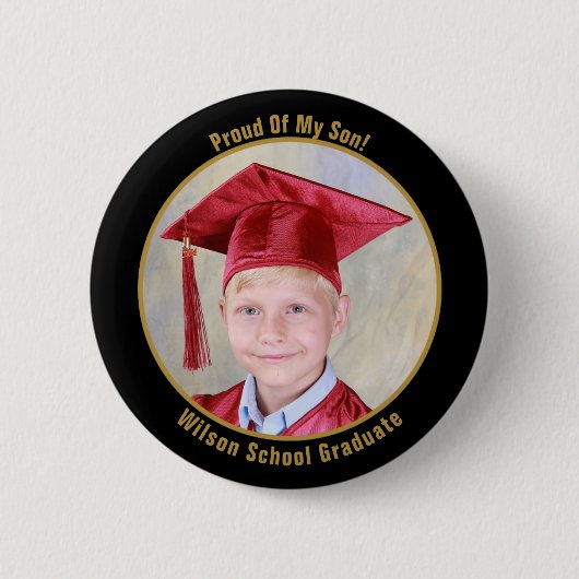 Rang van uw Afstuderen foto-Button Ronde Button 5,7 Cm (Voorkant)