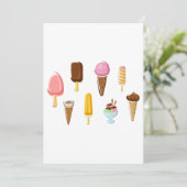 Range Of Ice Creams Kaart (Staand voorkant)