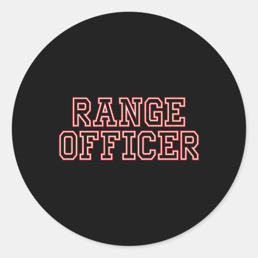 Range Officer Ronde Sticker (Voorkant)