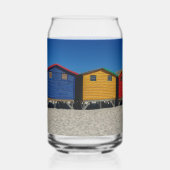 Rangée de cases de plage aux couleurs vives (Verso)