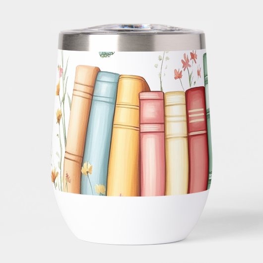 Rangée de livres, de fleurs, de papillons (Avant)