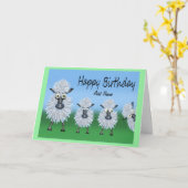 Rangée De Moutons Avec Une Carte De Mouton Coquine (Fleur jaune)