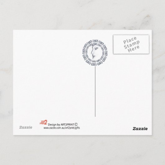 Rangée de sculptures de Bouddha Carte postale (Dos)