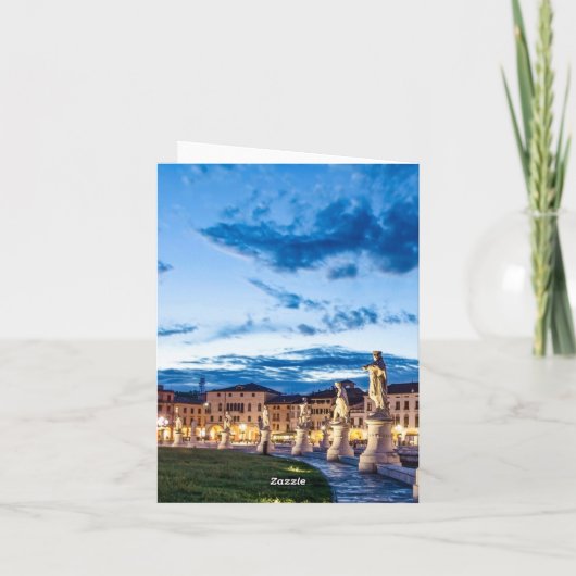 Rangée de statues illuminées à Padova (Dos)