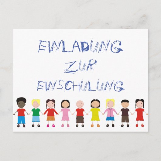 Rangée d'enfants sur une invitation à l'inscriptio (Devant)