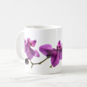 Rangée d'orchidée sur le blanc tasse blanche (Devant gauche)