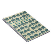 Rangées des éléphants de Paisley sur Carnet spiral (Côté Droit)