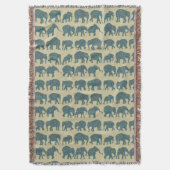 Rangées des éléphants de Paisley sur la couverture (devant Vertical)