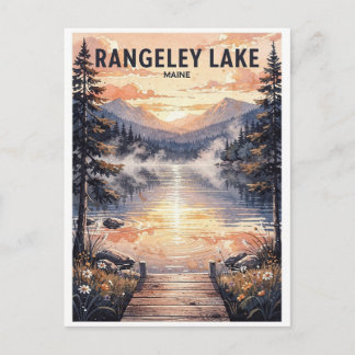 Rangeley Lake Maine Reis uit het verleden Briefkaart