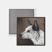 Ranger - Cattle Dog Magnet Magneet (Voorkant / Achterkant)