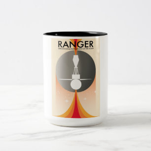 Ranger Exploratie en Fotografie van de maan Tweekleurige Koffiemok