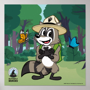 Ranger Rick Butterfly Hero - Butterfly Sign Poster