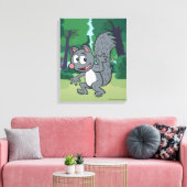 Ranger Rick | Grijze eekhoorn Canvas Afdruk (Insitu (Woonkamer))