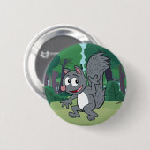 Ranger Rick | Grijze eekhoorn Ronde Button 5,7 Cm (Voorkant /achterkant)