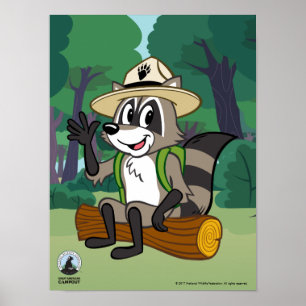 Ranger Rick Grote Amerikaanse campout Poster