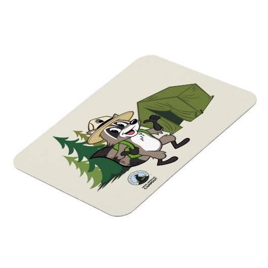 Ranger Rick | Grote Amerikaanse campout — Tent Magneet (Linkerzijde)