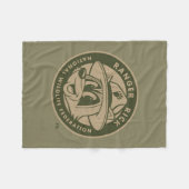 Ranger Rick | Ranger Rick Khaki Logo Fleece Deken (Voorkant (Horizontaal))