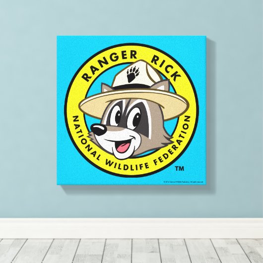 Ranger Rick | Ranger Rick Logo Canvas Afdruk (Insitu (Houten vloer))