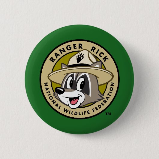 Ranger Rick | Ranger Rick Logo Ronde Button 5,7 Cm (Voorkant)
