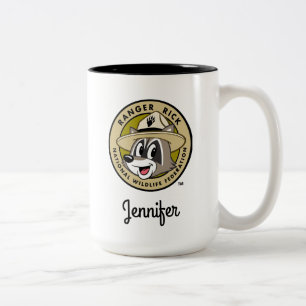 Ranger Rick   Ranger Rick Logo Tweekleurige Koffiemok