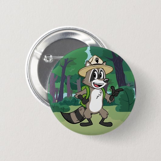 Ranger Rick | Ranger Rick Pointing Ronde Button 5,7 Cm (Voorkant /achterkant)