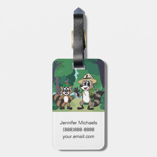 Ranger Rick | Ranger Rick & Ricky Bagagelabel (Achterkant verticaal)