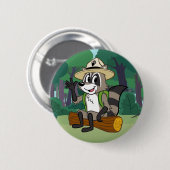 Ranger Rick | Ranger Rick Sitting Ronde Button 5,7 Cm (Voorkant /achterkant)