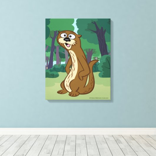 Ranger Rick | Reggie Otter Canvas Afdruk (Insitu (Houten vloer))