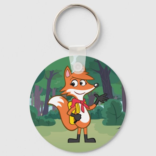 Ranger Rick | Scarlett Fox Waving Sleutelhanger (Voorkant)