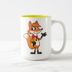 Ranger Rick Scarlett Fox Waving Tweekleurige Koffiemok