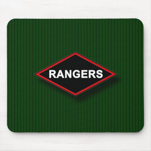 Ranger - Rood en zwart diamant Muismat (Voorkant)