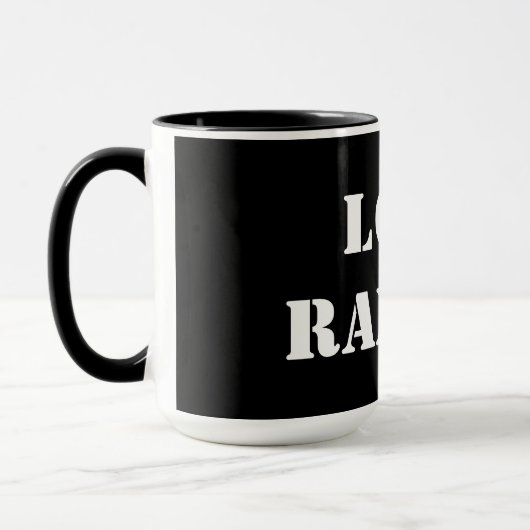 Ranger solitaire Black 15 oz Ringer Mug (Gauche)