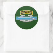 Ranger tab & Combat Infantryman's Badge Ronde Sticker (Tas)