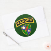 Ranger tab en crest ronde sticker (Envelop)