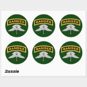 Ranger tab & HALO Wings - Combat Ronde Sticker (Vel)