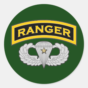 Ranger tab & Jump Wings - Combat Ronde Sticker