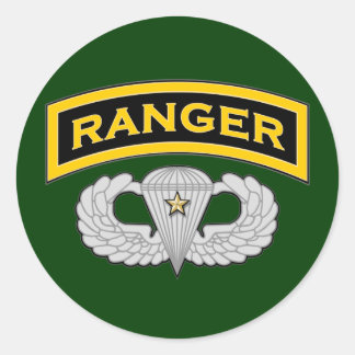 Ranger tab & Jump Wings - Combat Ronde Sticker