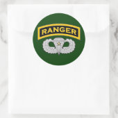 Ranger tab & Jump Wings - Combat Ronde Sticker (Tas)
