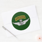 Ranger tabblad & Master Aviator vleugels Ronde Sticker (Envelop)