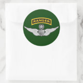 Ranger tabblad & Master Aviator vleugels Ronde Sticker (Tas)