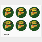 Ranger tabblad & Pathfinder badge Ronde Sticker (Vel)