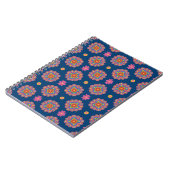 Rangoli, Bloemen en Polka Dots, Blauw Notitieboek (Linkerzijde)
