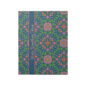 Rangoli floral sur Bloc-notes bleu profond ou Jott (Tourné)
