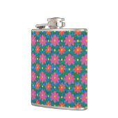 Rangoli Flowers en Polka Dots Hip Flask Heupfles (Links)