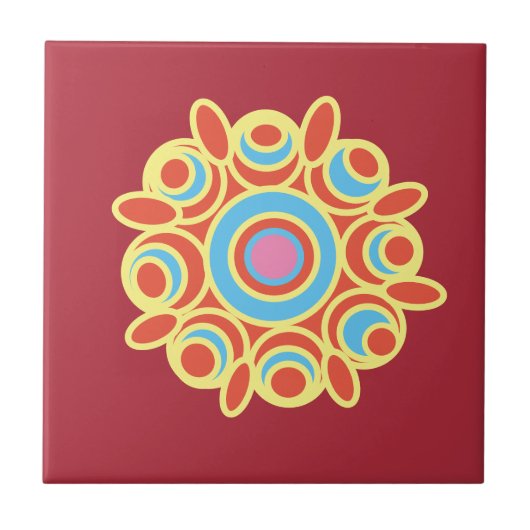 Rangoli-ontwerp Tegeltje (Voorkant)