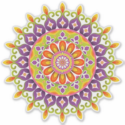 Rangoli-sticker Sticker (Voorkant)