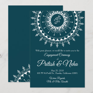 Rangoli-uitnodigingskaart Kaart